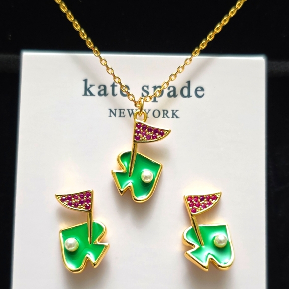 Kate Space Hole In One Charm Necklace & Earrings